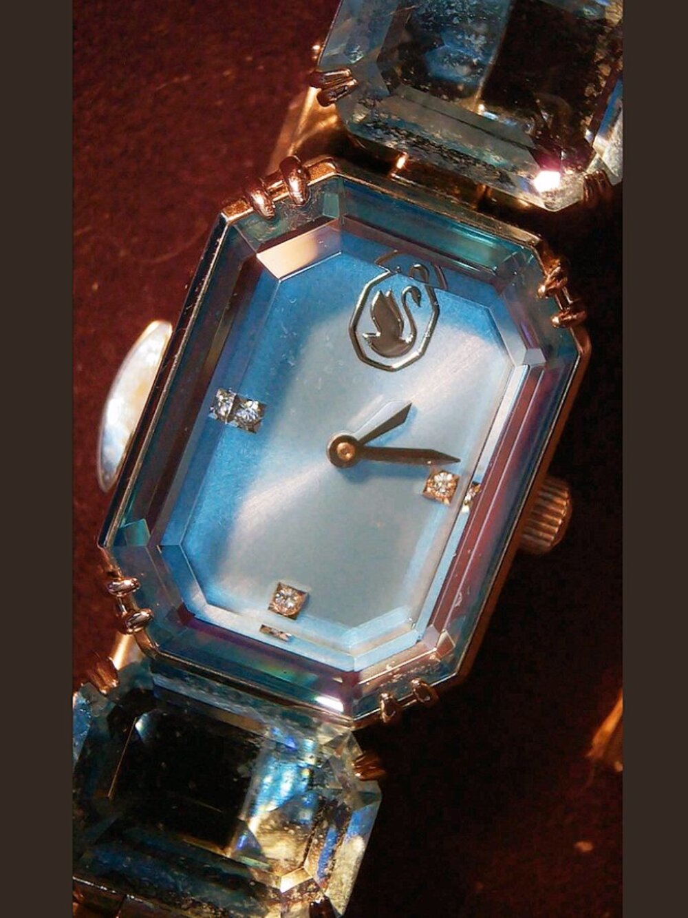 Swarovski Millenia Pale Blue Quartz Crystal Silver Dial Ladies Watch 5729182